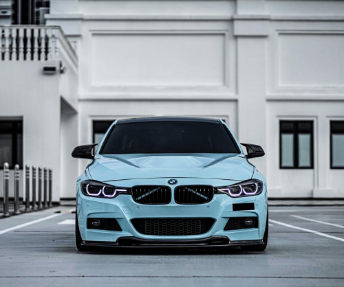 wrap xe, dán đổi màu xeBMW 330i wrap Gloss Ice Blue