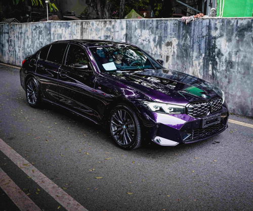 wrap xe, dán đổi màu xe BMW 430i Wrap  Gloss Black Cherry Ice