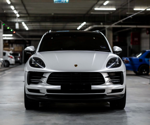 wrap xe, dán đổi màu xe Porsche Macan Wrap Satin Pearl White