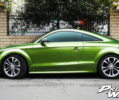 wrap xe, dán đổi màu xe audi tt wrap gloss mamba green  