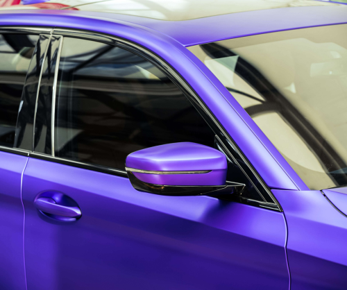 wrap xe, dán đổi màu xe BMW 530i wrap Satin Violet Purple