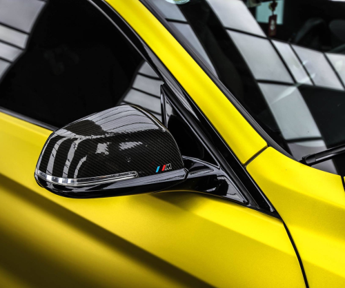wrap xe - dán đổi màu xe BMW series 4 wrap satin chrome gold