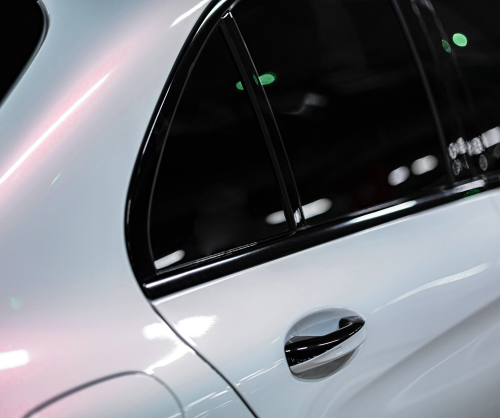 wrap xe - dán đổi màu xe Mercedes C43 Wrap Gloss Creamrose Pearl White
