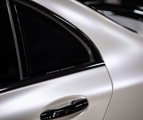 wrap xe - dán đổi màu xe Mercedes C200 Wrap Satin Pearl White