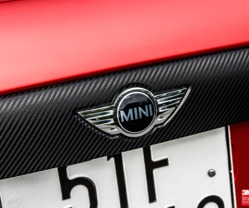wrap xe, dán đổi màu xe Mini Cooper wrap satin red