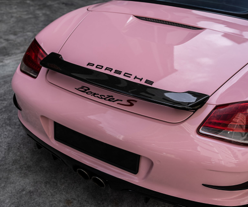 wrap xe, dán đổi màu xe Porsche Boxster S Wrap Gloss Sakura Pink