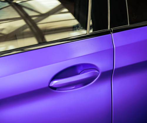 wrap xe, dán đổi màu xe BMW 530i wrap Satin Violet Purple