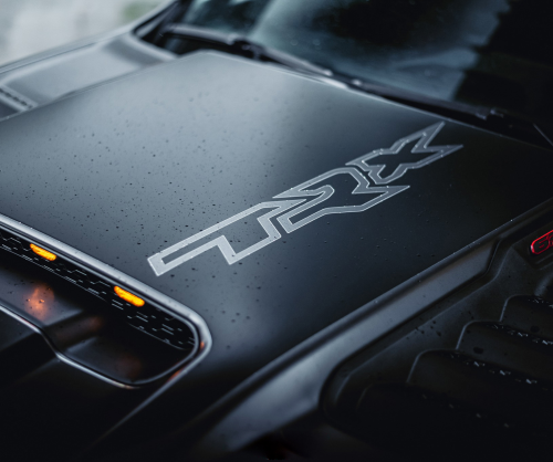 wrap xe, dán đổi màu xe Ram TRX wrap matte dark grey