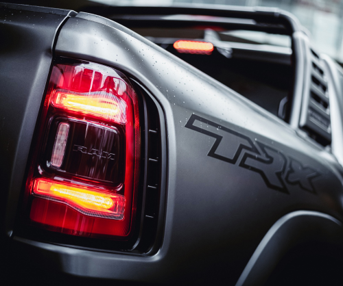 wrap xe, dán đổi màu xe Ram TRX wrap matte dark grey