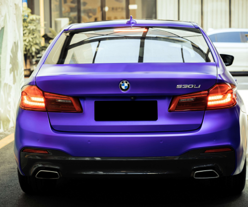 wrap xe, dán đổi màu xe BMW 530i wrap Satin Violet Purple