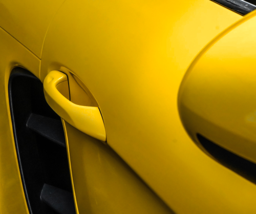 wrap xe, dán đổi màu xe Porsche 718 wrap gloss sun flower