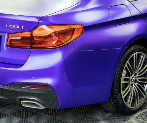 wrap xe, dán đổi màu xe BMW 530i wrap Satin Violet Purple