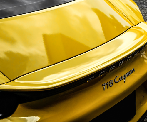 wrap xe, dán đổi màu xe Porsche 718 wrap gloss sun flower