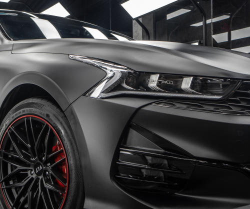 Dán đổi màu xe Kia K5 Matte Black