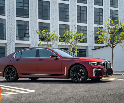 wrap xe - dán đổi màu xe BMW series 7 wrap satin dragon red