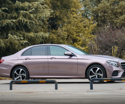 wrap xe, dán đổi màu xe Mercedes E200 wrap gloss iceberry metallic