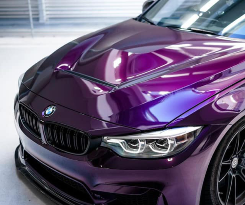 wrap xe, dán đổi màu xe bmw m3 wrap gloss dark violet