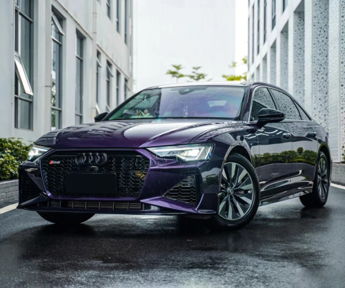wrap xe, dán đổi màu xe Audi A6 wrap gloss venetian purple