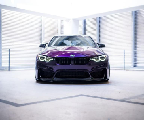 wrap xe, dán đổi màu xe bmw m3 wrap gloss dark violet