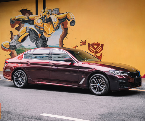 wrap xe, dán đổi màu xe BMW 7 series wrap gloss madeira red