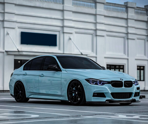 wrap xe, dán đổi màu xeBMW 330i wrap Gloss Ice Blue
