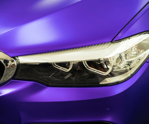 wrap xe, dán đổi màu xe BMW 530i wrap Satin Violet Purple