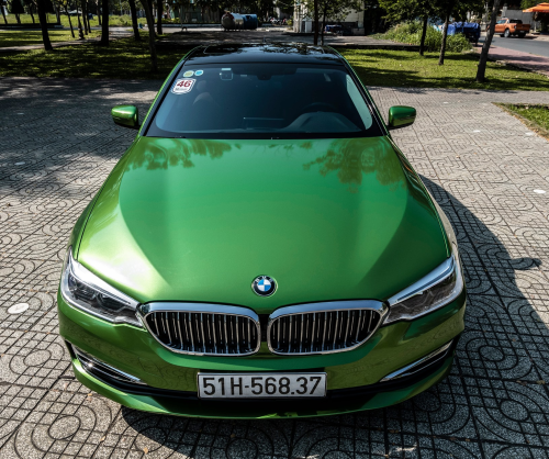 wrap xe - dán đổi màu xe BMW series 5 wrap Gloss Sonoma Green 