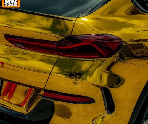 wrap xe - dán đổi màu xe BMW X4 wrap chrome gold