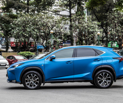 wrap xe - dán đổi màu xe Lexus RX200 wrap matte blue metallic