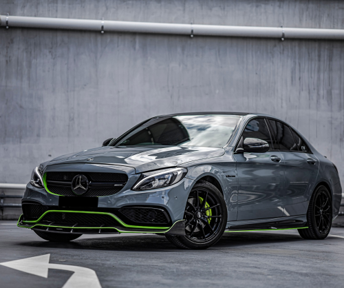 wrap xe - dán đổi màu xe Mercedes C200 Wrap Gloss Amazon Grey