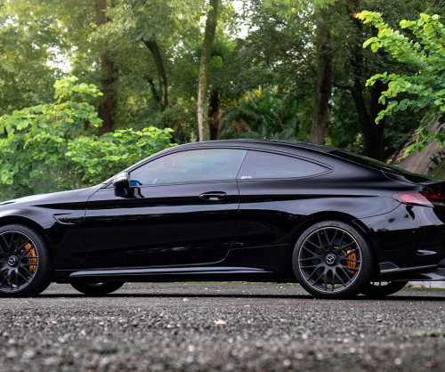 wrap xe - dán đổi màu xe Mercedes C300 Couple Wrap Gloss Black