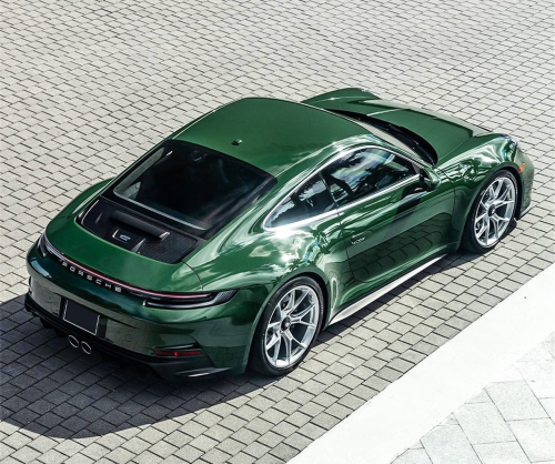 wrap xe, dán đổi màu xe Porsche 911 Wrap Gloss Dark Green
