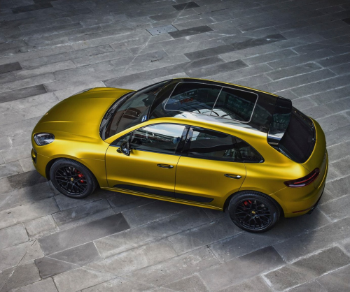 wrap xe, dán đổi màu xe Porsche Macan wrap satin gold metallic