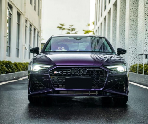 wrap xe, dán đổi màu xe Audi A6 wrap gloss venetian purple