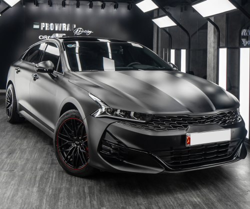 Dán đổi màu xe Kia K5 Matte Black