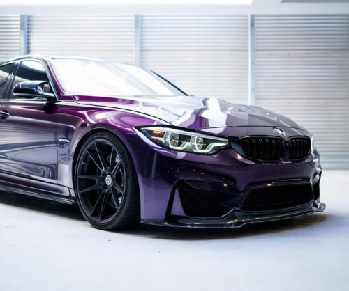 wrap xe, dán đổi màu xe bmw m3 wrap gloss dark violet