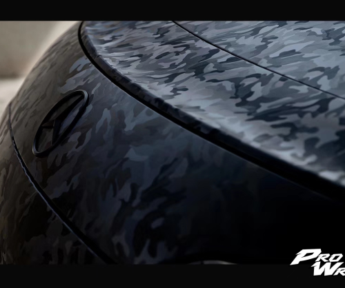 wrap xe - dán đổi màu xe mercedes amg gt wrap shadow black