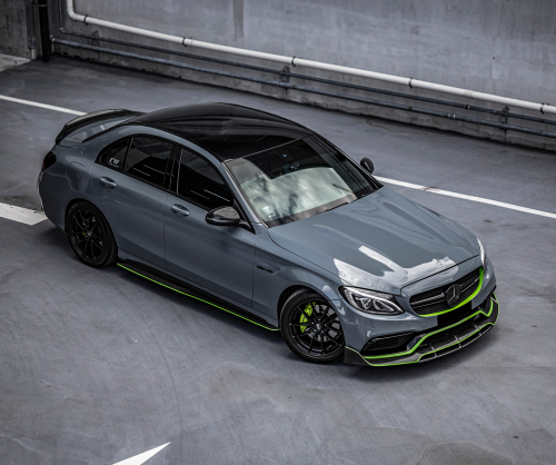wrap xe - dán đổi màu xe Mercedes C200 Wrap Gloss Amazon Grey