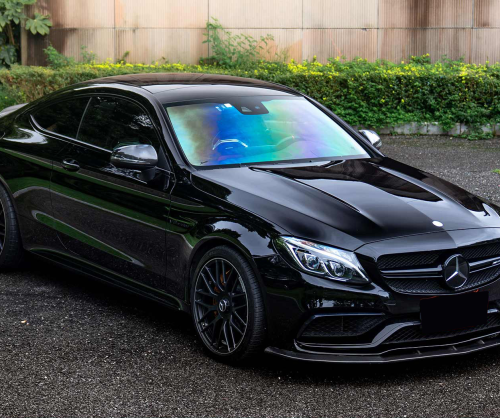 wrap xe - dán đổi màu xe Mercedes C300 Couple Wrap Gloss Black