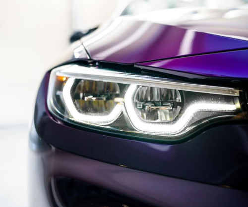 wrap xe, dán đổi màu xe bmw m3 wrap gloss dark violet