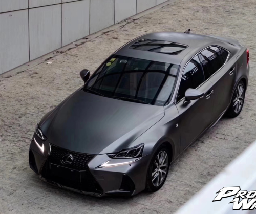wrap xe - dán đổi màu xe lexus rc wrap matte dark grey metallic