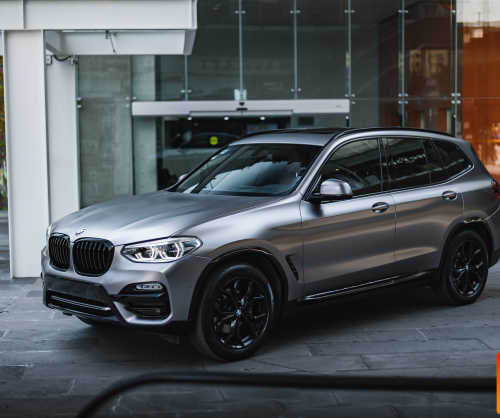 wrap xe - dán đổi màu xe BMW X3 wrap satin titanium gray