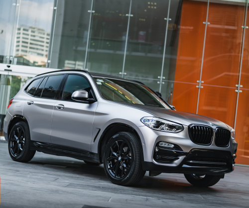 wrap xe - dán đổi màu xe BMW X3 wrap satin titanium gray
