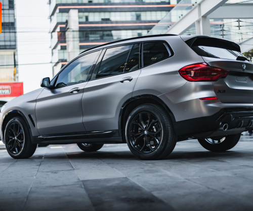 wrap xe - dán đổi màu xe BMW X3 wrap satin titanium gray