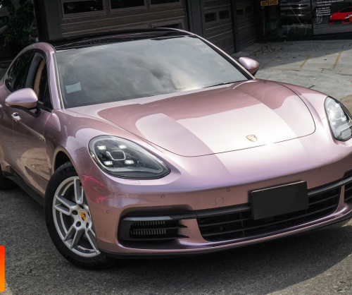wrap xe, dán đổi màu xe Porsche Panamera wrap gloss ice berry metallic