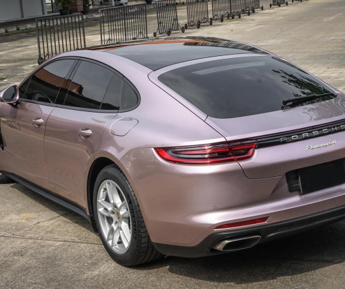 wrap xe, dán đổi màu xe Porsche Panamera wrap gloss ice berry metallic