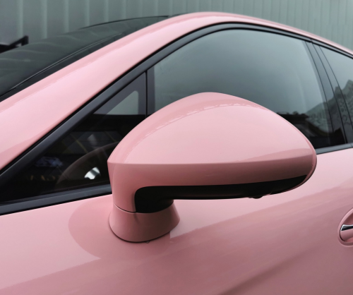wrap xe, dán đổi màu xe Porsche Panamera wrap gloss pastel pink