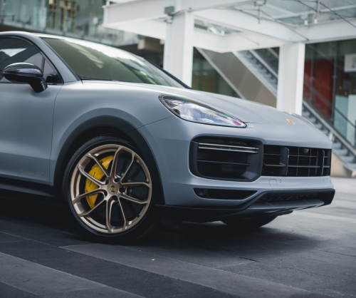 wrap xe, dán đổi màu xe Porsche Cayenne wrap matte nardo gray
