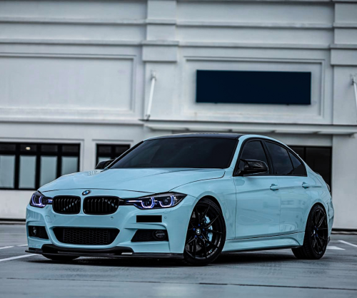 wrap xe, dán đổi màu xeBMW 330i wrap Gloss Ice Blue