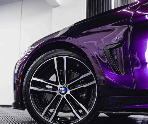 wrap xe, dán đổi màu xe BMW 430i Wrap  Gloss Black Cherry Ice